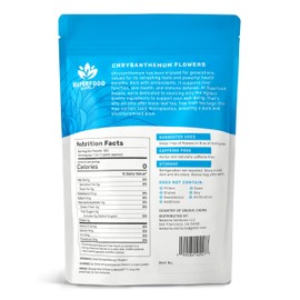 Superfood Supply - Chrysanthemum Tea - 5.29oz/150g, Bulk Loose Leaf Flowers, Premium Buds, Tai Ju Herbal Tea, Caffeine Free, Natural Liver and Immune Support