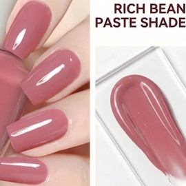 KAHSOSE Dusty Rose Nail Polish Quick Dry, 15ML Mauve Pink Nail Color Glossy Finish, Creamy Nude Pink Manicure for Women Girls, Air Dry No UV Light Needed