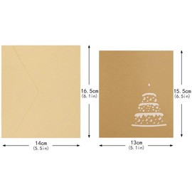 Chutoral 3D Pop Up Grußkarten Geburtstag, Geburtstagskarte mit Schönen Papier-Cut und Umschlag, Geschenk für Ihre Familie, Freunde und Liebhaber Special (Gold)