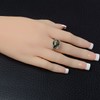 Sterling Silver and Baltic Green Amber Ring "Katharina" size: 6