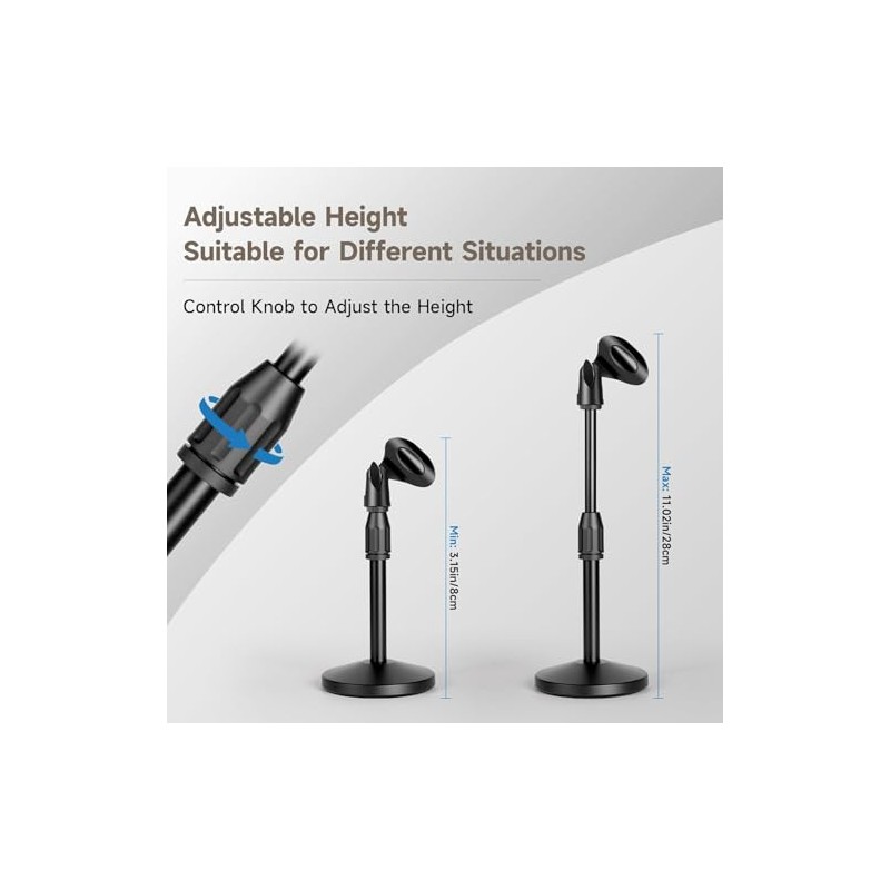 Height&Angels - Soporte ajustable para micrófono de computadora para diámetro