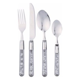 16 Piece Luxury Clear Bubble Stainless Steel Cutlery Set- Reduced!
