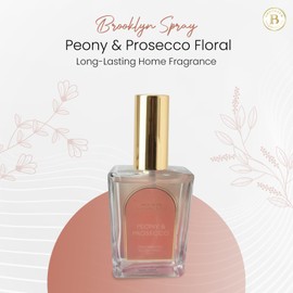Brooklyn Fragrance Co. Arches Room Spray – Premium Peony & Prosecco Floral Scent - Long lasting Fragrance for Home, Office or Bathroom – Air Freshener Rectangle Spray bottle – 100 ml