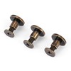 20pcs Leather Craft Rivets, Flat Head Copper Brass Screws Nuts