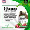 120 D-Mannose Capsules with Vitamin C and Cranberry Extract -