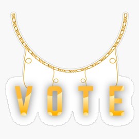 Vote Necklace 2020 Us Election Sticker Bumper Sticker Vinyl Decal 5"
