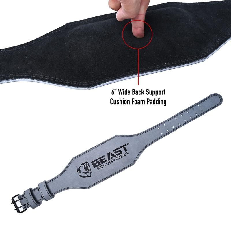 Beast Power Gear Weight Lifting Belt - 4” Genuine Leather