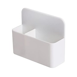 GRAFBURG Magnetic Pen Holder - Magnetic Container for Storing Pens on Magnetic Walls - White - 12 x 10 cm
