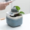 andady Ceramic Tabletop Fountain with Ball for Indoor Table Desk Office Patio (Blue)