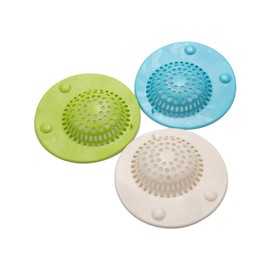 Vanki Set Of 3 Soft Silicone Drain Protector With Suction Cups for Pop-Up & Drain Relief Color random
