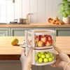 fruit drainer container,2 in 1 draining and preservation basket，fruit washing