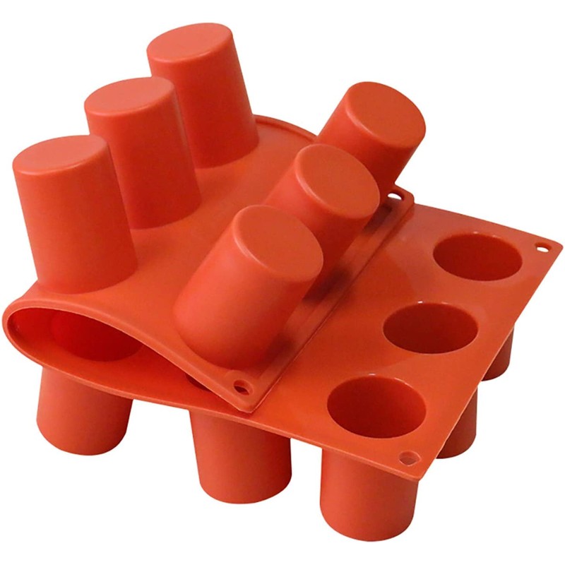 TOPYS 15 Cavities Cylindrical Fondant Silicone Mold DIY Cylinder Pastry