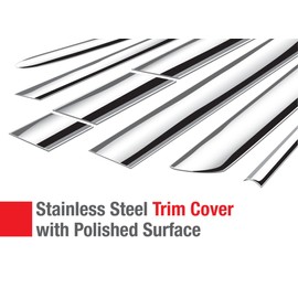 Made in USA! Compatible with 2002-2009 Chevy Trailblazer 6 PC Stainless Steel Chrome Pillar Post Trim