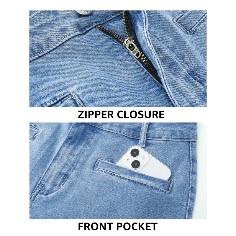 luvamia High Waisted Cropped Jeans for Women Casual Denim Capris