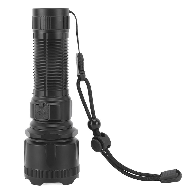 30W Zoomable Flashlights LED Metal Switch Super Bright Flashlight for
