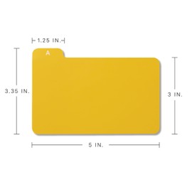 Alfion 3x5 Index Card Alphabet Tab Dividers 24 pcs (Color)