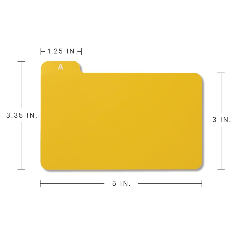 Alfion 3x5 Index Card Alphabet Tab Dividers 24 pcs (Color)