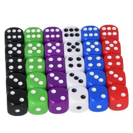 Storm&Lighthouse 30 Pack Six-Sided Dice Coloured Dice Game D6 Dice Smoother Rolling Dice No Harmful Materials