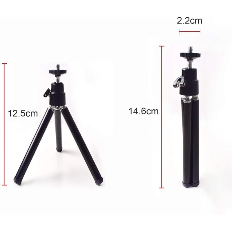 FUDONI Mini Tripod Projector Stand Tripod Foldable Black