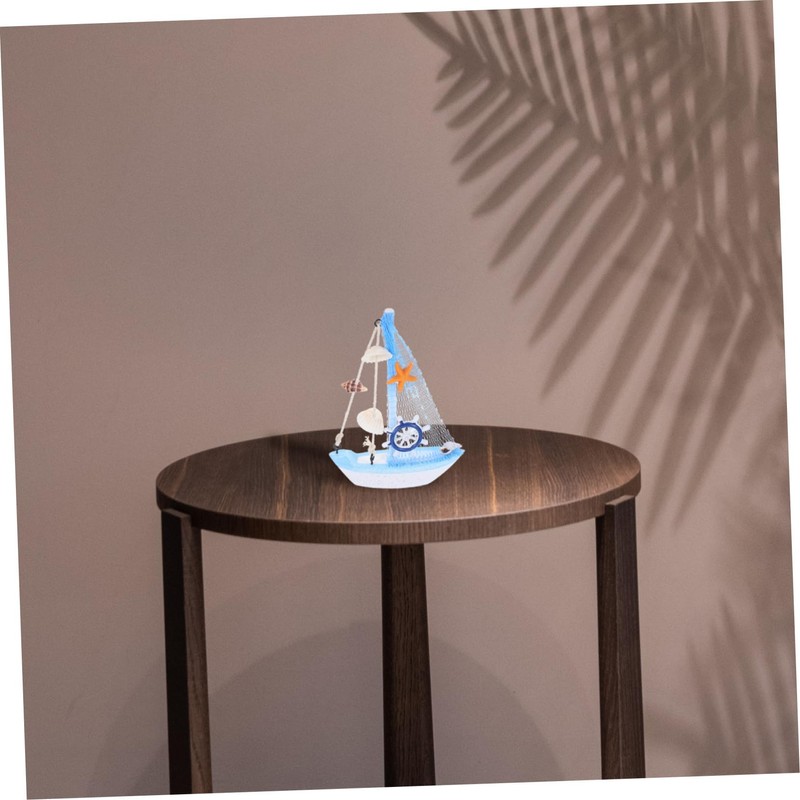 Gatuida Miniature Sailboat Model Decoration Nautical Themed Beach Decor for