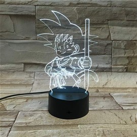 Manga Anime Goku Kid Color Changing LED Light USB Night Light Decoration