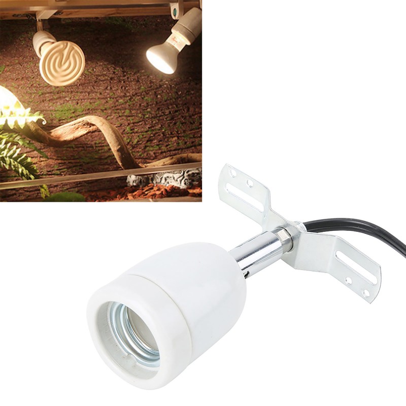 E27 Rotatable Reptile Pet Clip Heat Lamp Bulb Base Socket
