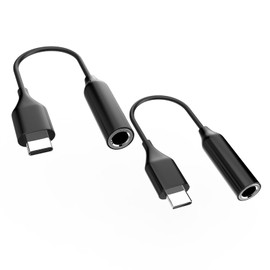 3.5mm to USB C Jack Audio Cable Connector(2Pack)DAC Headphone Adapter Type AUX Cord Dongle Splitter Extension Compatible for LG Galaxy S20 21 9 Z Flip3 FE Ultra Note10 I pad Pro Air4 2020 2021
