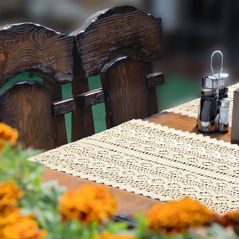 Onlyesh Boho Table Runner, 24 x 180 cm, Boho Decoration,