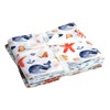 Sewing Online Fat Quarter Bundle 'Blue Sea Whales'. 5 pack
