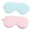 TOVINANNA 2Pcs Eye Masks Comfortable Silk Blindfolds for Sleep and