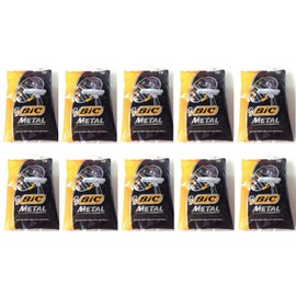 Bic Metal Disposable Men's Shaving Razors, 10-Count x 10 Packs