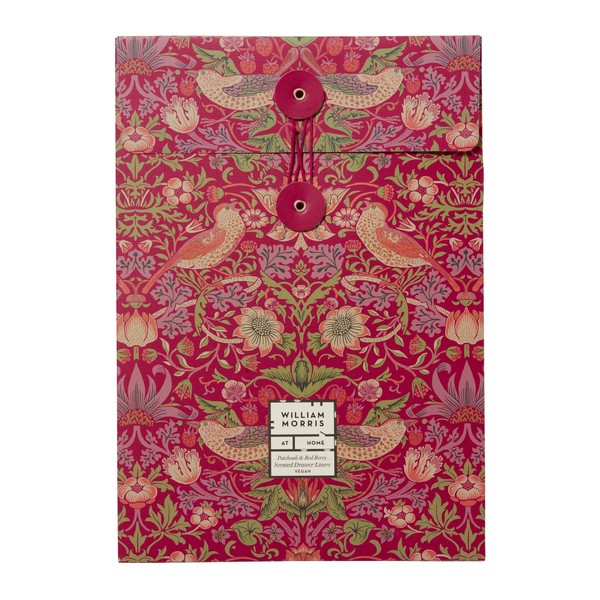 William Morris At Home Patchouli & Red Berry Scented Drawer Liners | Suitable For Kitchens & Bedrooms | Cruelty Free & Vegan Friendly | 5 Sheets