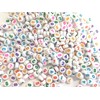 Number Beads Round 7 mm Beads Numbers Mix White Colourful