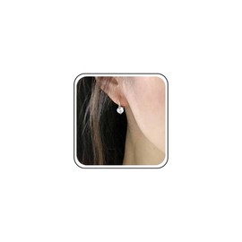 Aneneiceera Boho Round Crystal Dot Dangle Earrings Gold Tiny Rhinestone Earrings Small Cz Dot Earrings Cz Huggie Hoop Earrings Jewelry for Women (Gold)