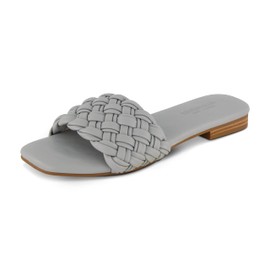 CUSHIONAIRE FEZ - Sandalias tejida para mujer con espuma viscoelástica, anchos disponibles, Azul, 9.5 US