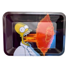 tray Fire Yellow cartoon Remote Side Table Tray 5"x 7" metal plate snack