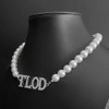 Top Ladies of Distinction Sorority Imitation Pearl Letter TLOD Necklace