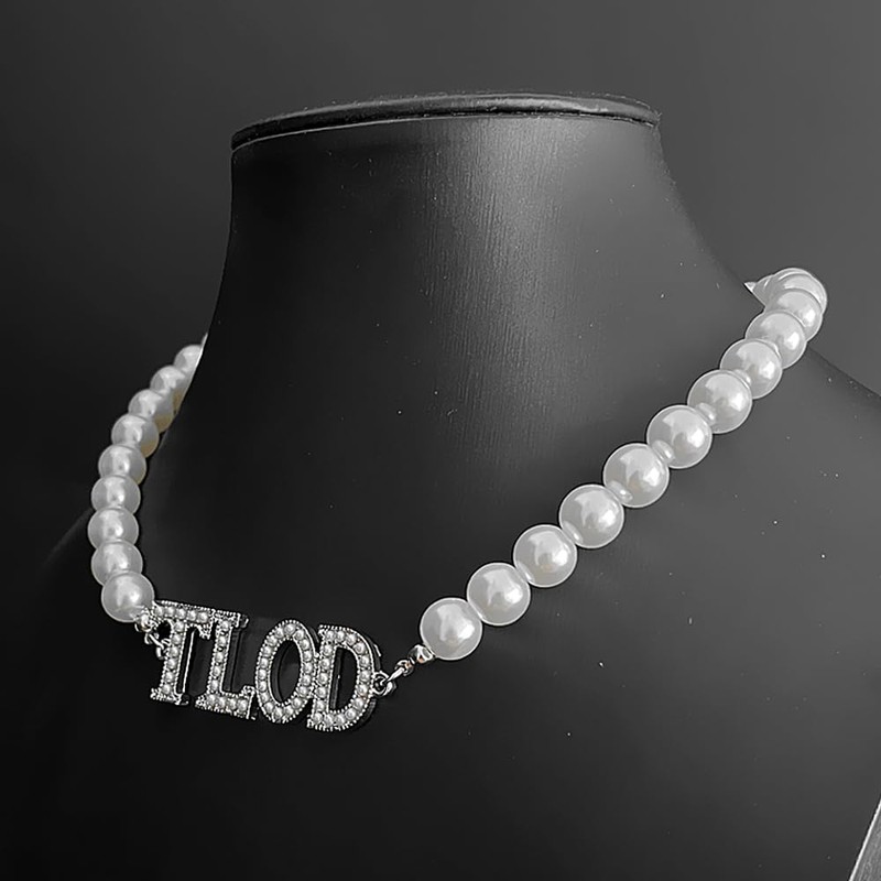 Top Ladies of Distinction Sorority Imitation Pearl Letter TLOD Necklace
