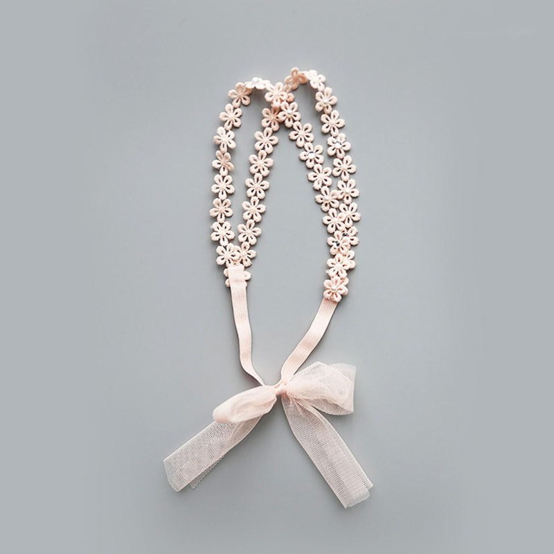 Asphinien Lace Flower Elastic Baby Girl Headbands Bow Hairbands Floral