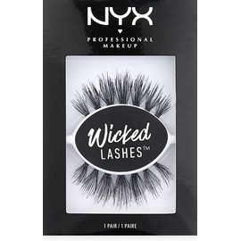 NYX Professional Makeup Wicked Lashes, False Eyelashes with Synthetic Fibres, Single Pair, Reusable, Dramatic Lash Look, Style: Doe Eyes
