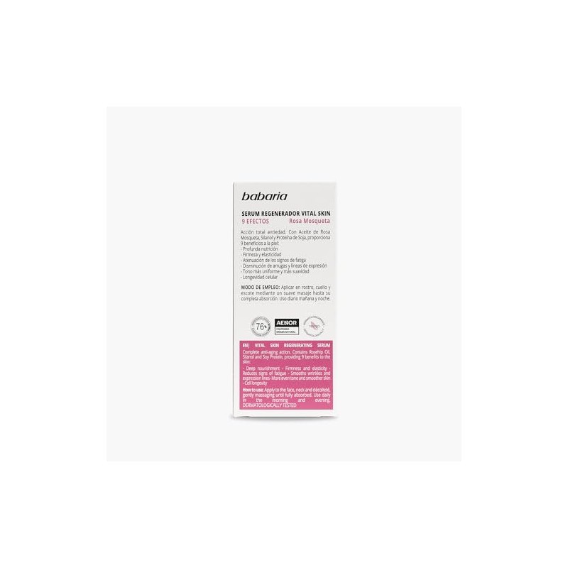 Babaria Serum 9 Efectos Vital Skin, Rosa Mosqueta, 50 ml