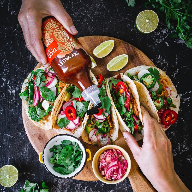 Sky Valley Taco Sauce - Medium heat, Taco Hot Sauce,