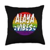 Alaya Vibes Matching Squad Family Reunion Last Name Throw Pillow