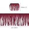 QUARKZMAN 2 Metres 4 Inch PU Leather Fringe Trim Double