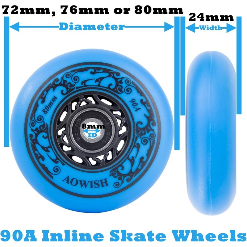 AOWISH Inline Skate Wheels Outdoor Asphalt Formula Aggressive Roller Blades