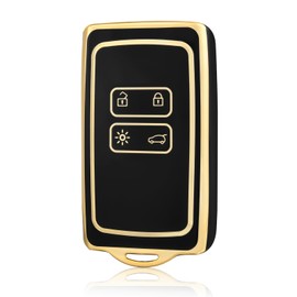 OFF WE GO Car Key Case for Renault TPU Key Case Cover for Clio Espace Talisman Megane Kadjar Captur Arkana Sandero Car Key Box Women Men Key Case Black Gold