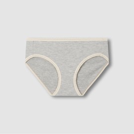 JAJU [JAJU] Women's Cotton Rayon Stretch Hip Hugger Panty _ Mélange Oatmeal