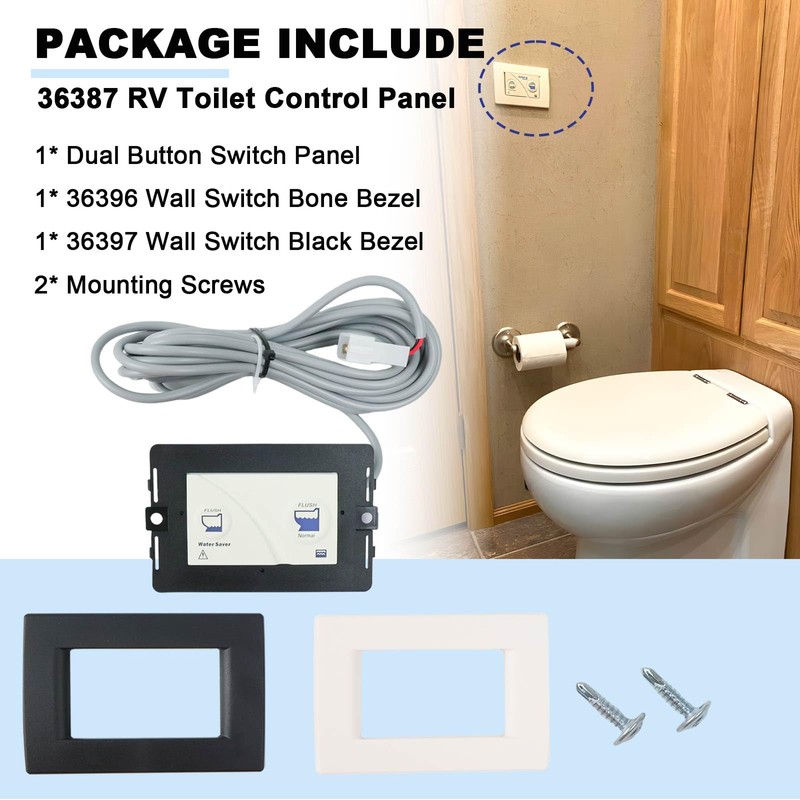 36387 Dual Button Wall Switch Toilet Control Panel Fit for