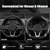 West Llama Flat Bottom Car Steering Wheel Cover for Nissan,D