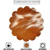 Cowhide Coaster Set of 4 pcs Natural Cowhide Drink Coasters